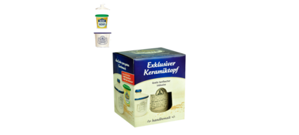 Exklusives Senf-Keramik-Töpfchen